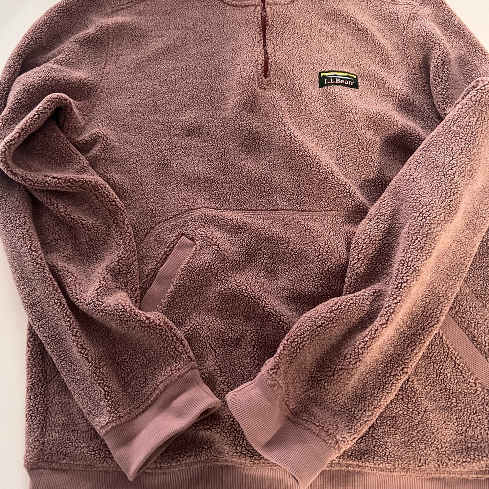 SOLDLL Bean Men's Tumbled Sherpa, Quarter-Zip Pullover